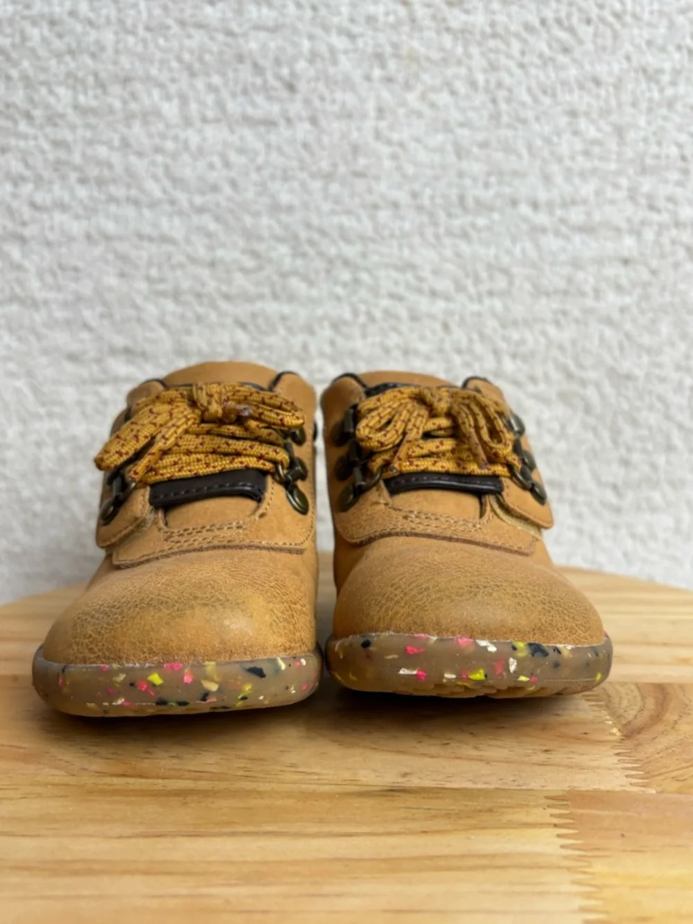 Merrell Boots Toddler 8M Bare Steps 2.0 Leather Hook and Loop in Brown